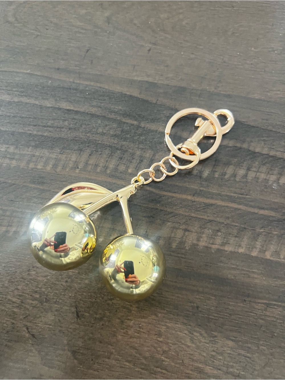 Gold Cherry Purse Charm